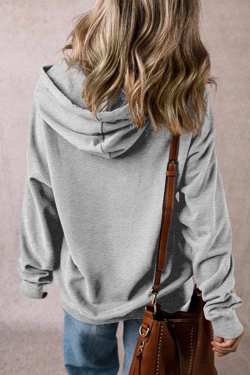 Sheer pocket hoodie with drawstring - Love Salve